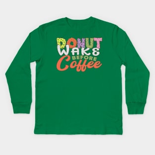 Coffee Please! Kids Long Sleeve T-Shirt